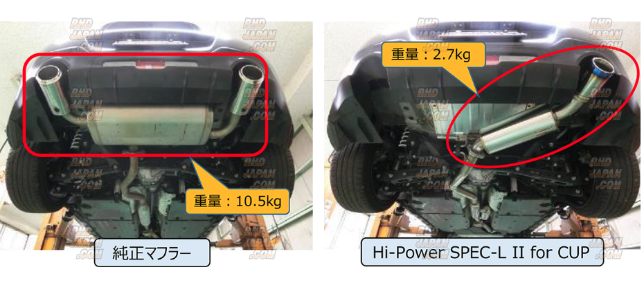HKS Hi-Power Spec L II Muffler for Cup Exhaust System - BRZ